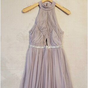 ASOS Maxi Dress Size 10 Lavender Tulle Embellished Beads Sequins Formal
